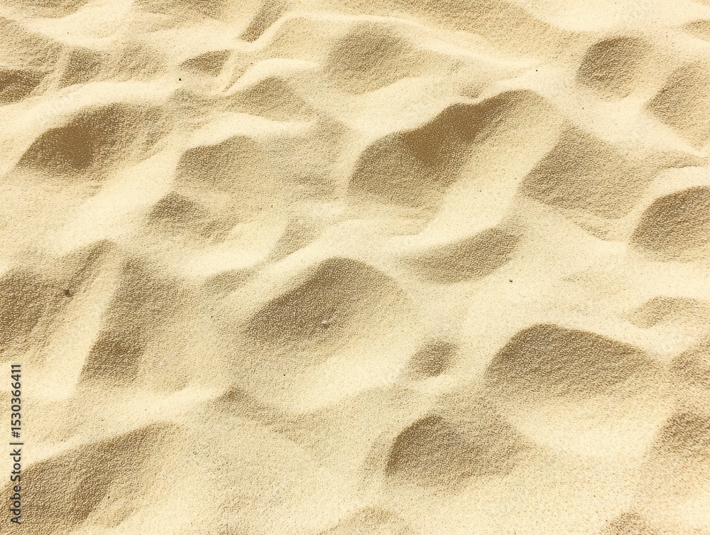 Poster textured sand surface with soft ripple patterns in natural environment