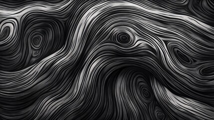 Obraz premium Abstract monochrome pattern of flowing lines.