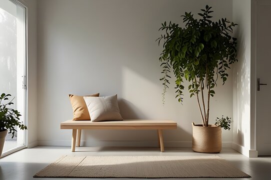 modern living room with white furniture - Powered by Adobe