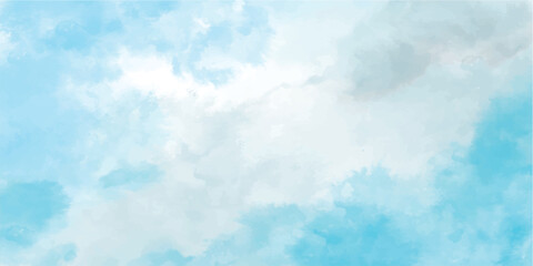 Vector Creative Smooth Sky Blue Watercolor Background with Gentle Acrylic Texture Layers on White Paper Soft and Light Sky Blue Watercolor and Acrylic Blended Texture on a Clean White Paper Background