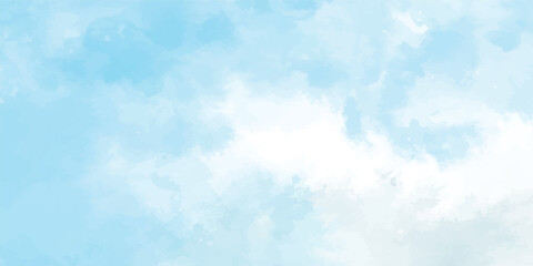 Vector Creative Smooth Sky Blue Watercolor Background with Gentle Acrylic Texture Layers on White Paper Soft and Light Sky Blue Watercolor and Acrylic Blended Texture on a Clean White Paper Background
