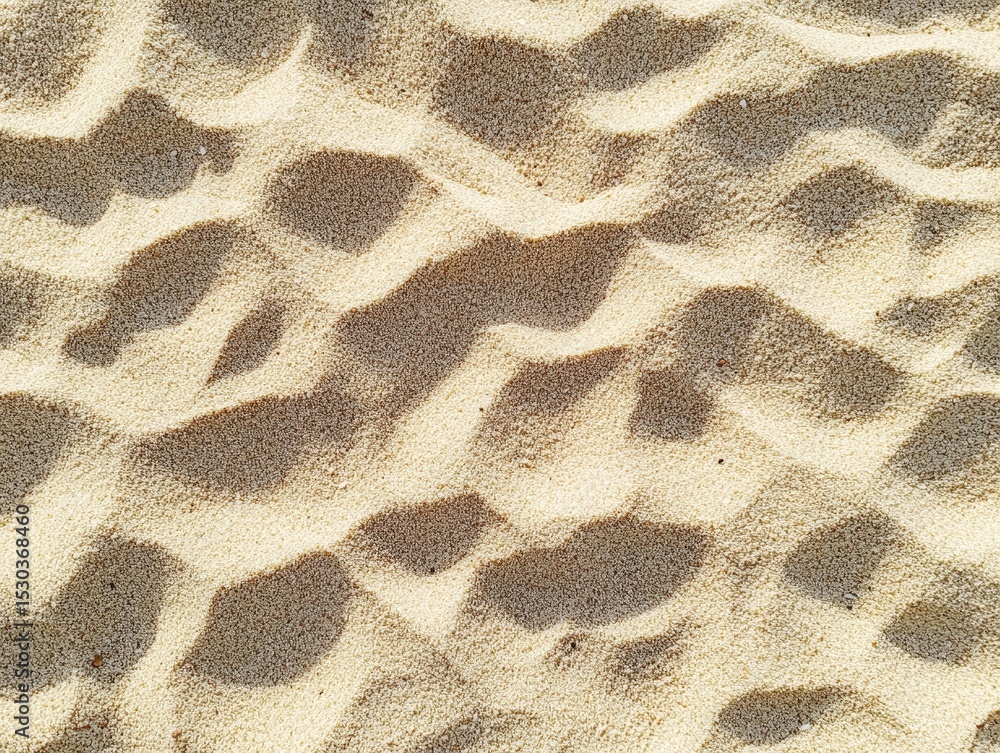 Poster close-up view of soft sand texture with natural patterns and shadows