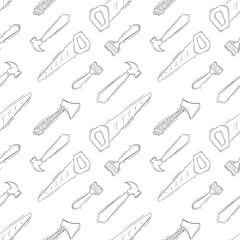 construction pattern. construction tool seamless pattern. doodle construction seamless pattern. construction tool background