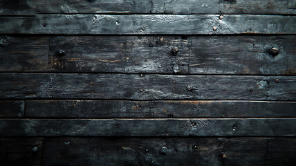 Fototapeta premium Weathered and dark wood planks texture suitable for grunge and rustic design elements