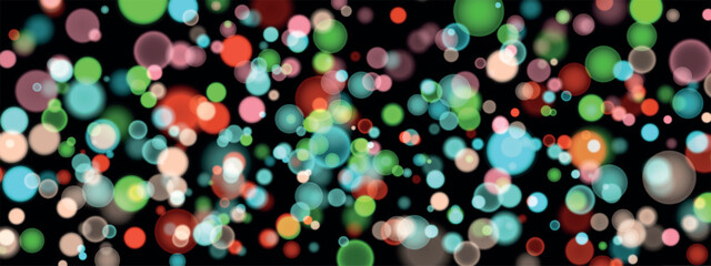 Abstract color shining bokeh isolated on transparent background. Lights and sparks glitter glowing effect. Lens flare Christmas or New Year holiday card.