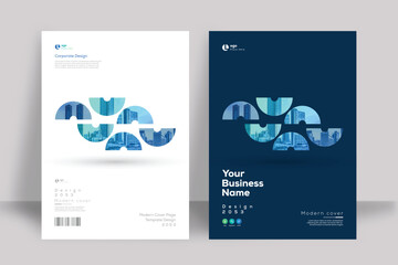 Corporate Book Cover Design Template in A4. Can be adapt to Brochure, Annual Report, Magazine, Poster, Business Presentation, Portfolio, Flyer, Banner, Website.