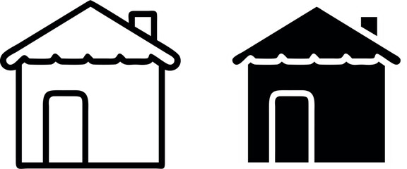 Home icon for apps and websites, House icon, Home sign, Main page icon.