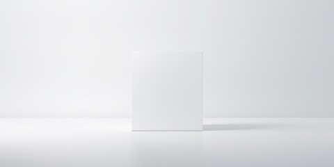 Clean Minimalist Presentation A Simple White Box for Display, Mockup, Package, or Design Concepts on a Solid Background