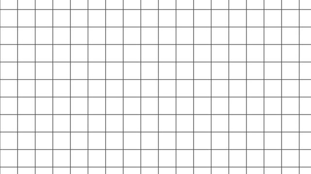 横方向にゆっくり動くグリッドパターンの動画 -シンプルな方眼の背景バナー素材 - 16:9
