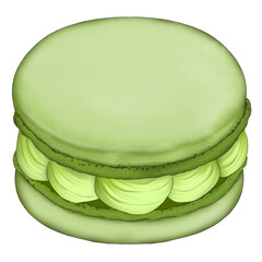 stack of green macarons