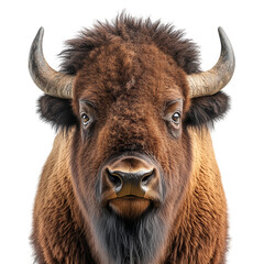 american bison on transparent background 