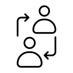 P2P Modern Outline Style Icon
