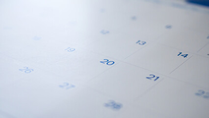calendar page date background business planning appointment meeting concept