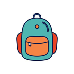 Cartoon backpack illustration for students