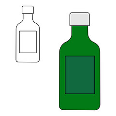 Drink bottle icon set in flat style, featuring water, soda, juice, and energy drink bottles. Ideal for UI, apps, infographics, and packaging. Clean, modern, and scalable vector design.