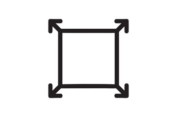 Area Calculation silhouette vector with white background