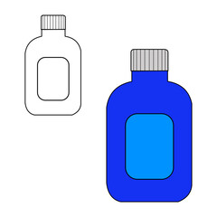 Drink bottle icon set in flat style, featuring water, soda, juice, and energy drink bottles. Ideal for UI, apps, infographics, and packaging. Clean, modern, and scalable vector design.