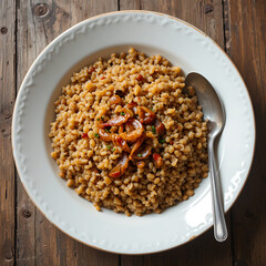 Delicious Barley Dish with Caramelized Onions
