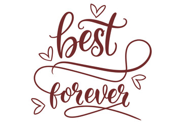 Best friend script calligraphy design