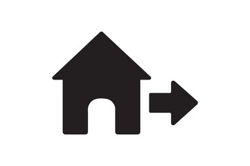 Obraz premium Residential Zone silhouette vector with white background
