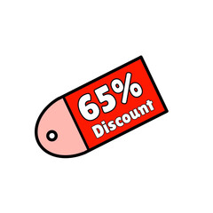 65% red discount coupon