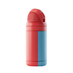 Obraz premium Red and Blue Plastic Bottle on Black Background Product Photography Still on transparent background