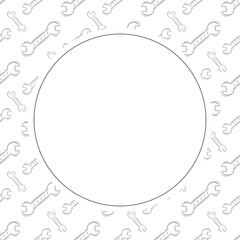 construction frame. doodle construction tool circle frame. hand drawn construction frame background. construction tool background