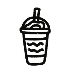 Iced coffee cup icon