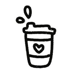Hand-drawn coffee cup icon