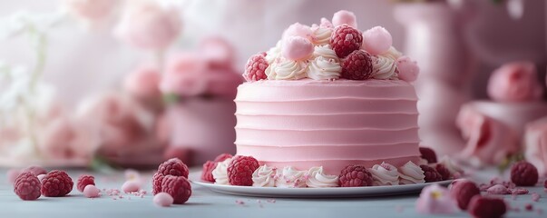 Cake mockup dessert bakery sweet food pastry celebration birthday wedding delicious treat AI generated art