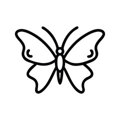 Minimalist Butterfly Silhouette Vector in Line Art Style