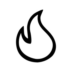Fire doodle vector icon