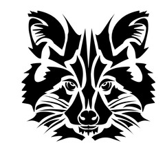 Black Fox Head Silhouette