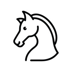 Stylized Horse Line Illustration for Farm or Animal Art