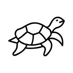 black and white turtle silhouette minimal vector art