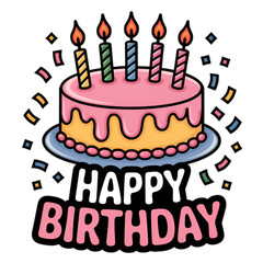 birthday cake with candles