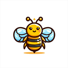 Queen Bee Logo, Animal Vector Illustration