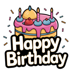 birthday cake with candles