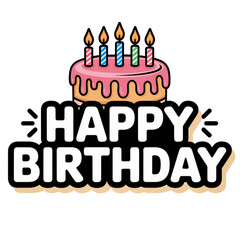 birthday cake with candles