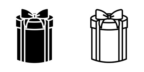 gift box icon on white background