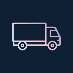 Stylized delivery truck icon symbol. Icon symbol illustration