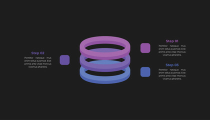 Infographic Template with 3 Stacked Layers