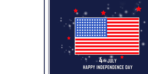 2d illustration happy Independence Day 
