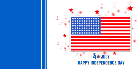 2d illustration happy Independence Day 
