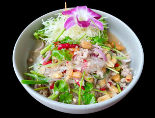 thai salad with shrimp and vegetables