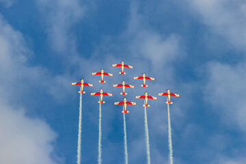 Avia show in honor of Swiss National Day on August 1st, Switzerland