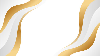 Elegant white and gold luxury wave background. Abstract modern wallpaper. Suitable for templates, banners, cards, covers, sales, events, awards, websites, web pages, and more