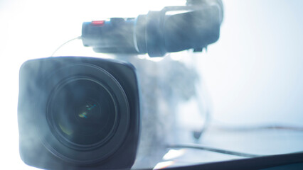 TV camera on stage before the performance.