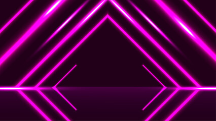 Fototapeta premium Vibrant Abstract Neon Lines in Bold Pink and Black Geometric Pattern