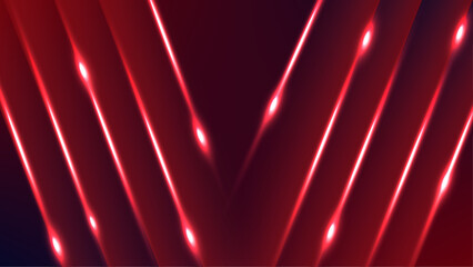 Vibrant Abstract Neon Lines in Bold Red Geometric Pattern